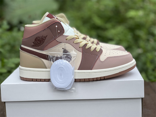 Original version_ Air Jordan 1 MID _Brown_Pink_ item number_ DO7440-821_ full code shipment 36--46-68825943